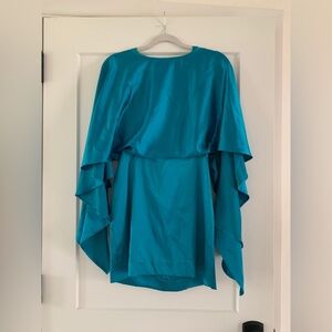 Zara satin effect mini cape dress size small